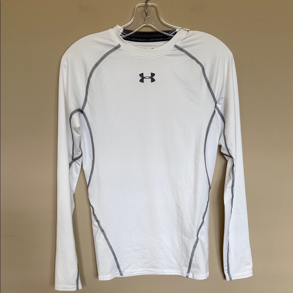 Under Armour Compression White and Gray Performance Shirt